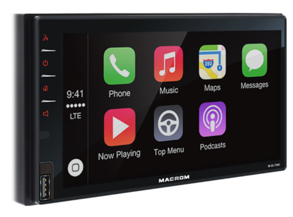 2 DIN MACROM DL7000 CARPLAY ANDROID AUTO