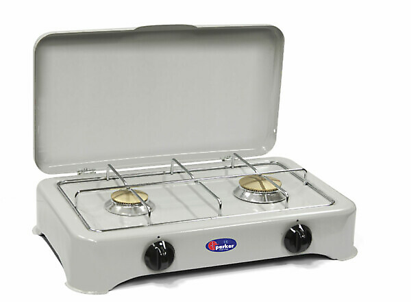 2F GRAY/BRASS STOVE 48X29X12