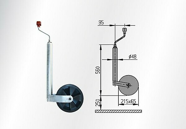 SOLID WHEEL WHEEL 215X65 ø48MM - PLUS - Image 2