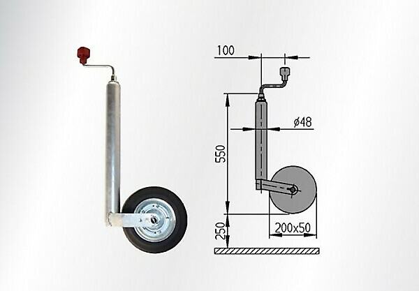 PLUS WHEEL R500X40 D.48 SOLID TIRE - Image 2