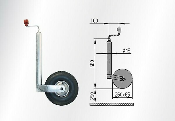 SUPPORT WHEEL WITH PNEUMATIC - Image 2
