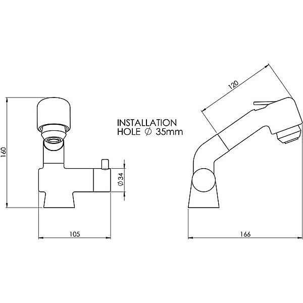 SINGLE-LEVER MIXER WITH SHOWER HAND AND EXTENSIBLE HOSE - Image 3