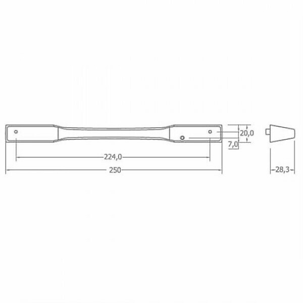HANDLE LG.265 ABS CHR AS1669 - Image 2