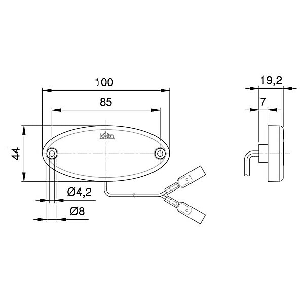 SIDEMARKER LED SMLR2012 12V JOKON ORANGE BASE - Image 2