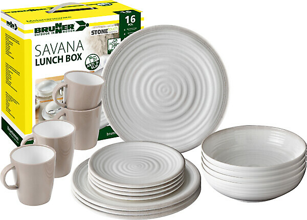 LUNCH BOX SAVANA 16PCS STONE TOUCH BRUNNER