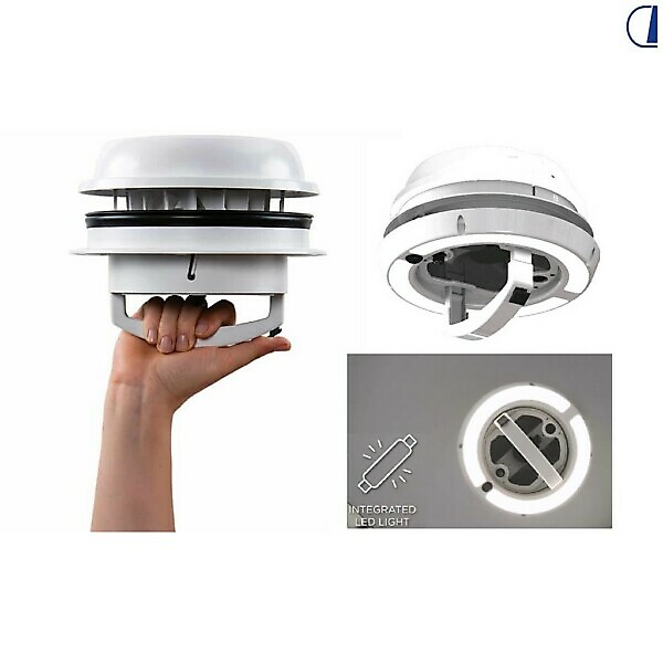 MAXXFAN DOME - WHITE WITH LED