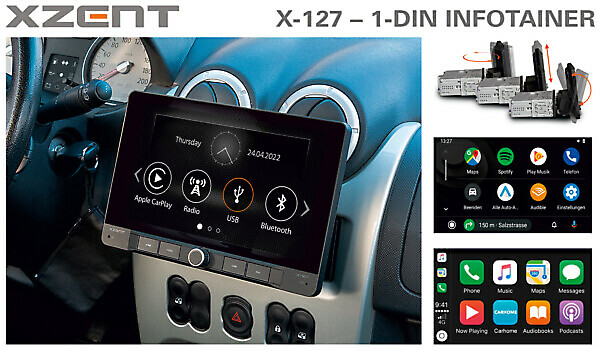 XZENT X-127 CARPLAY AND ANDROID AUTO MULTIMEDIA SYSTEM - Image 8