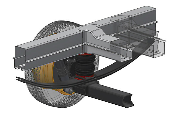 STANDARD AIR SUSPENSION 6" FOR DUCATO X250/X290 WITH SEAT PANEL