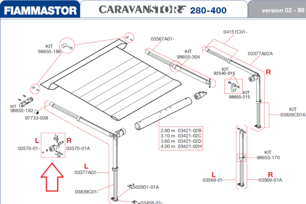 TERM.COMP.LEFT ROLLER F35 NEW-CARAVAN - Image 2