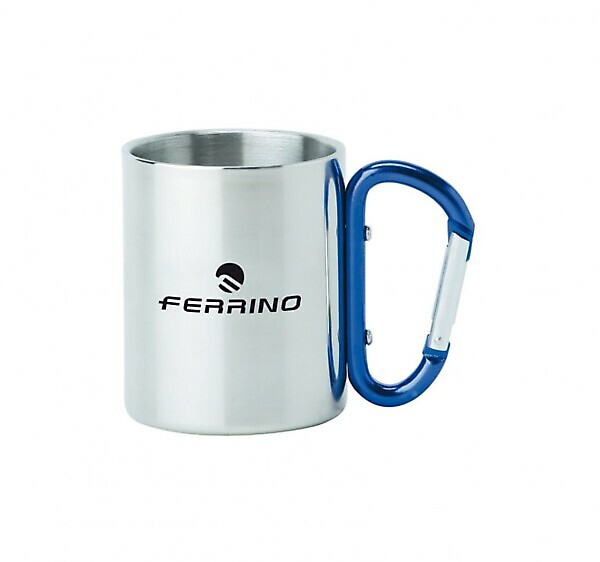 STAINLESS STEEL MUG WITH FERRINO CARABINER