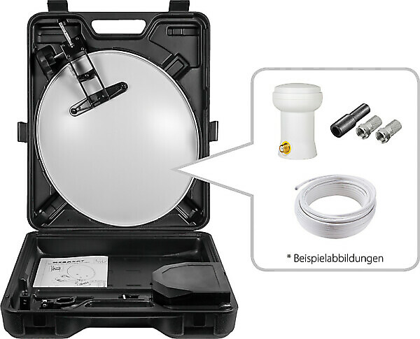 MOBILE SATELLITE SYSTEM WITH LNB AND CABLE