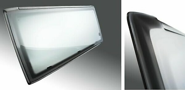 F33 AERO WINDOW 700X300S W/GRAY SILKSCREEN PRINT