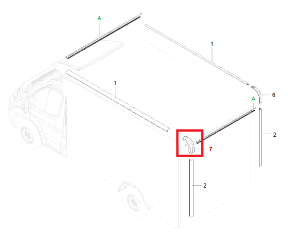 REAR CURVED CASE HIGH LEFT INJECTION FOR T-LOFT - Image 3