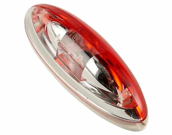 WHITE/RED CLEARANCE LIGHT SPL2010 CHROME INSERTS