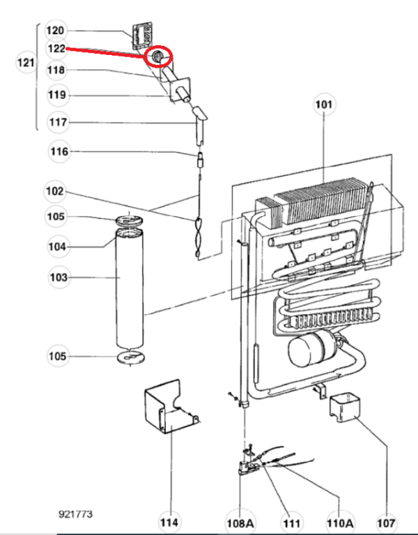 DOMETIC/ELECTROLUX FRIDGE GAS EXHAUST COVER - Image 3