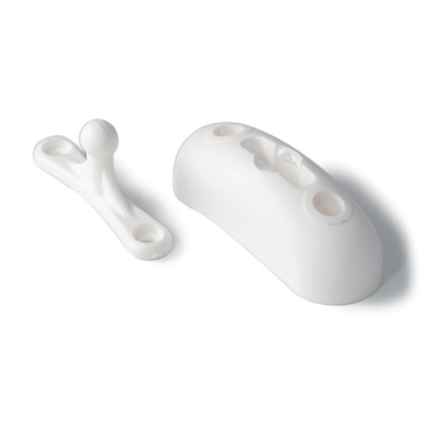 WHITE BALL DOOR STOP (PACK OF 2)