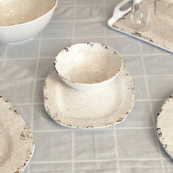 15CM WHITE CRAQUELE BOWL - Image 2