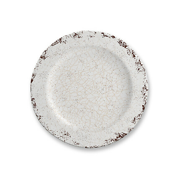 FRUIT PLATE 23 WHITE CRAQUELE CARTAFFINI