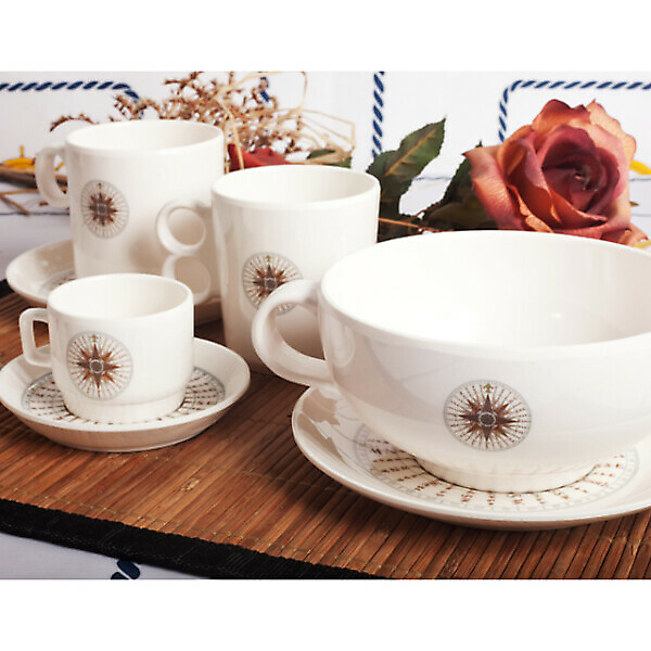 STACKABLE GLASS WIND ROSE CARTAFFINI - Image 3