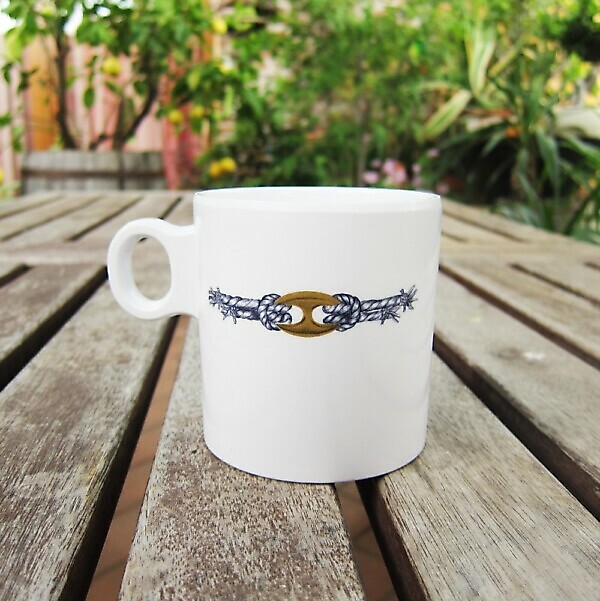 SAILOR MUG 255 NAVY SHIRT - CARTAFFINI - Image 3