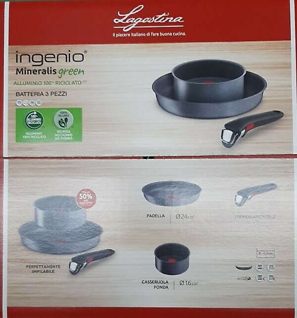 INGENIO MINERALS GREEN SET 3PZ INDUCTION LAGOSTINA - Image 2