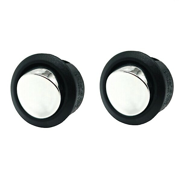 SINGLE-POLE 10A ROUND CHROME SWITCH (BLISTER PACK 2PCS)