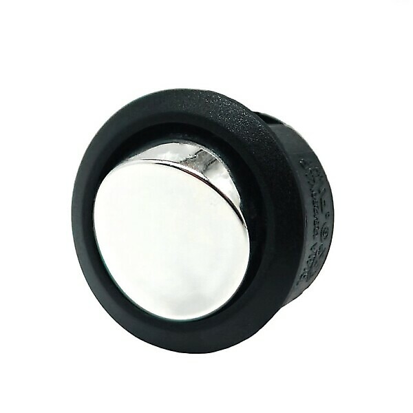 SINGLE-POLE SWITCH 10A ROUND CHROME