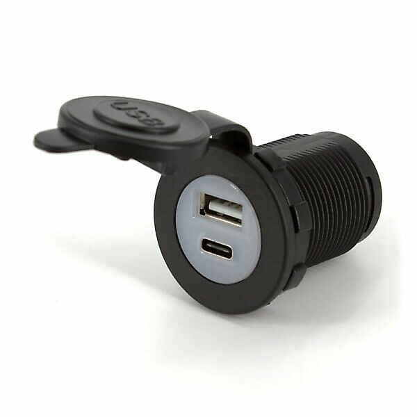USB SOCKET 12/24V, 2X 2.4A AC FLUSH