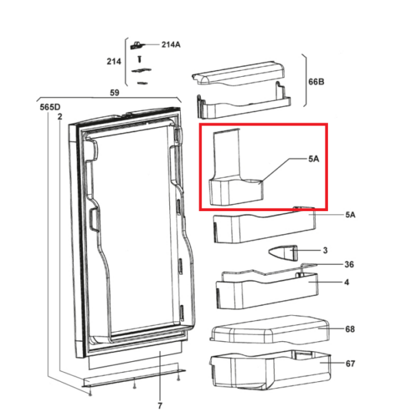 SHELVING INTERMEDIATE SHELF FOR DOMETIC-ELECTROLUX GREY - Image 3