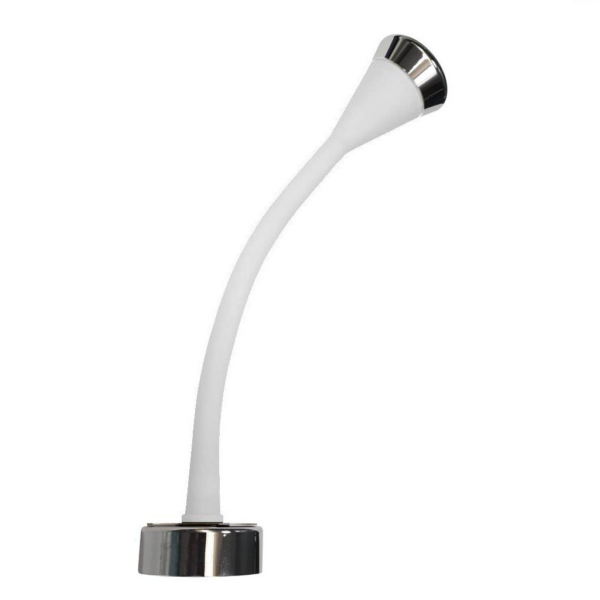 SPOT FLX WHITE LED 12VDC-1W 3400K WITH ON-OFF SWITCH, 50MM BASE, USB PORT