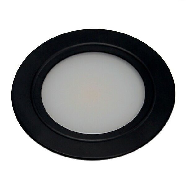 ROUND SPOT 3W BLACK COB LED 3000K