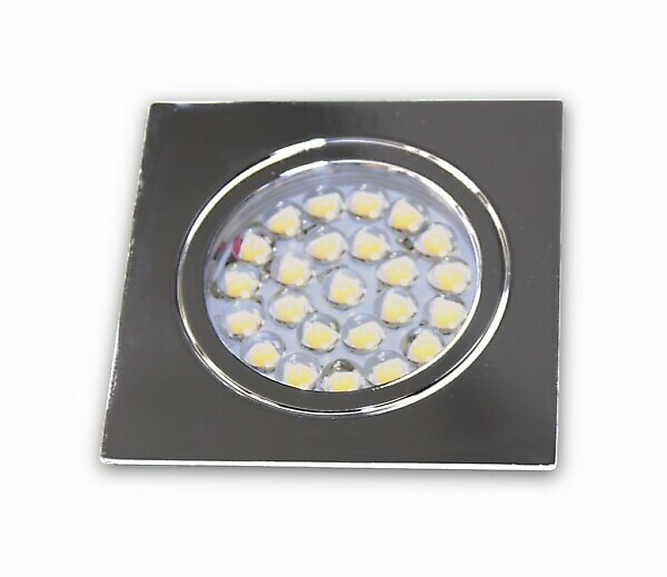 SQUARE SPOTLIGHT 1.6W 24 LED CHROME