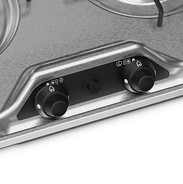 PI8022 2 BURNERS HOB WITH LID - Image 2