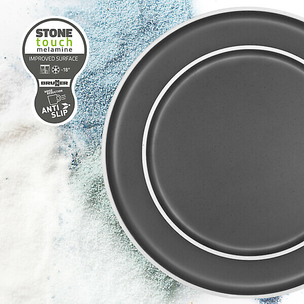 DOLOMIT GRAY BRUNNER DINNER PLATE - Image 3